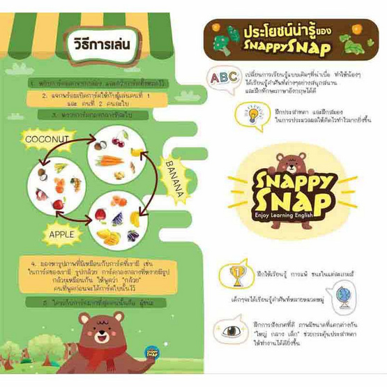 Spot it by SnappySnap การ์ดเกม ชุดผักผลไม้