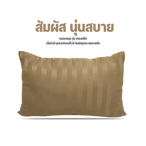 DD Bedding หมอนหนุน  รุ่น Compact น้ำตาลอ่อน