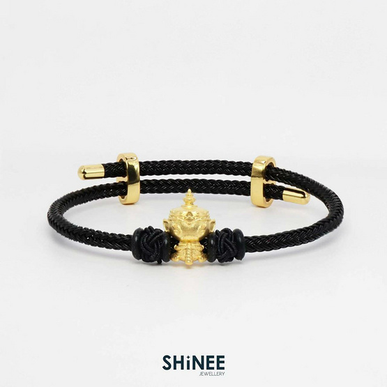 Shinee Jewellery ชาร์มท้าวเวสสุวรรณ ขนาด Freesize สายสีดำไหมสีดำ