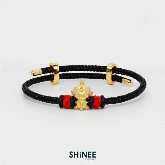 Shinee Jewellery ชาร์มท้าวเวสสุวรรณ ขนาด Freesize สายสีดำไหมสีแดง