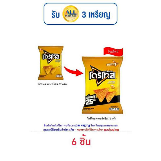 โดริโทส รสนาโชชีส 72 กรัม โดริโทส รสนาโชชีส 72 กรัม