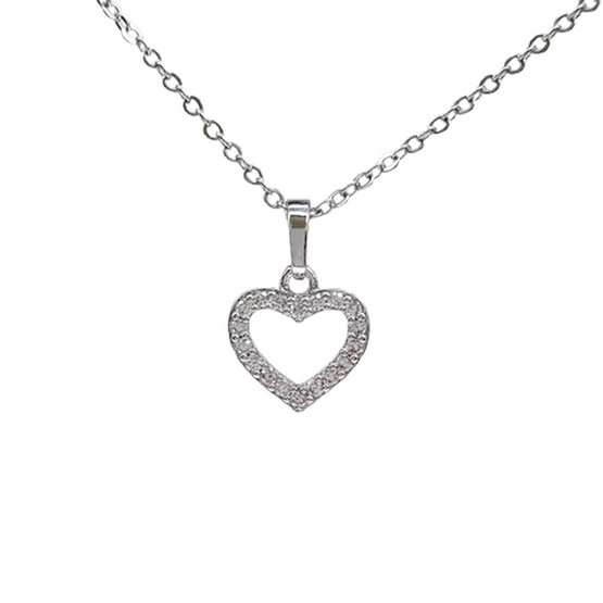 ValueJewelry สร้อยคอพร้อมจี้ ฝังคริสตัลแท้ ลายหัวใจ ขนาดพอเหมาะ NK017 ValueJewelry สร้อยคอพร้อมจี้ ฝังคริสตัลแท้ ลายหัวใจ ขนาดพอเหมาะ NK017