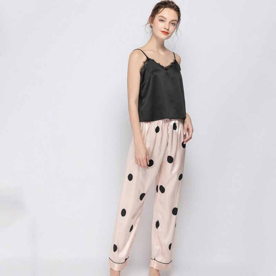 Wolfox Sleepwear Set Long Pants Mega Dot