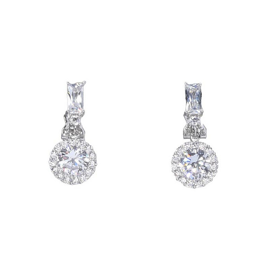 ValueJewelry ต่างหูหนีบ คริสตัลเพชรเอมเมอรัลประดับติ้งเพชรกลม ล้อมเพชร ขนาดพอเหมาะ ER1427 ValueJewelry ต่างหูหนีบ คริสตัลเพชรเอมเมอรัลประดับติ้งเพชรกลม ล้อมเพชร ขนาดพอเหมาะ ER1427