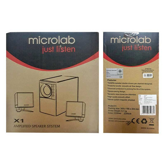 Microlab ลำโพงบลูทูธ 2.1 Ch. รุ่น X1 2.1 BT