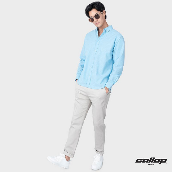 GALLOP1959 OXFORD CASUAL SHIRT เสื้อเชิ๊ตแขนยาว ผ้า OXFORD รุ่น GW9030