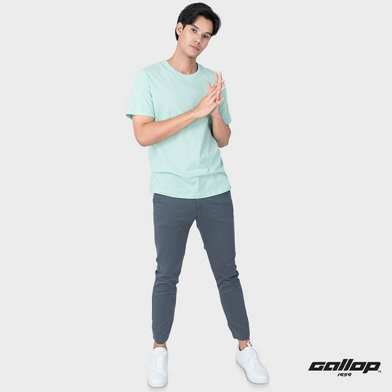 GALLOP1959 เสื้อยืดคอกลมชายโค้ง (Round-necked) รุ่น GBT9002