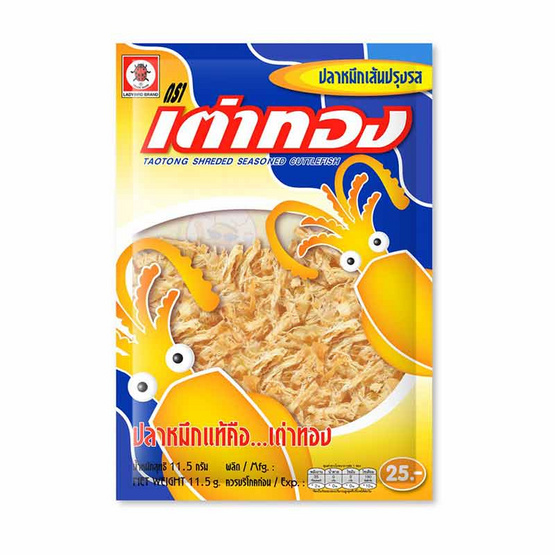 เต่าทอง ปลาหมึกเส้นปรุงรส 11.5 กรัม (แพ็ก 6 ชิ้น)