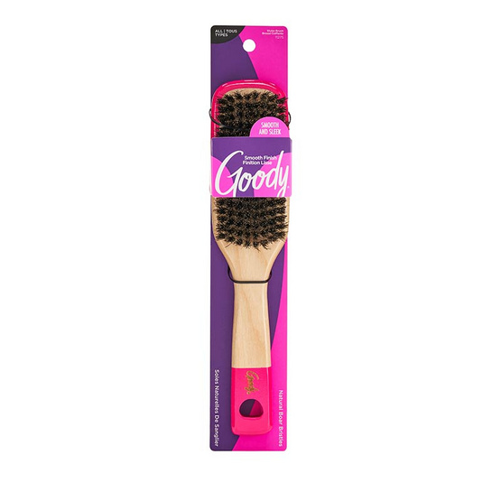 Goody หวีแปรงขนหมูป่า (รุ่น 11275)  Wood Styler Brush, HD สีชมพู