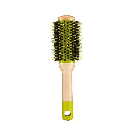 Goody หวีโรลขนหมูป่า (รุ่น 11214) Wood Round Brush สีเขียว