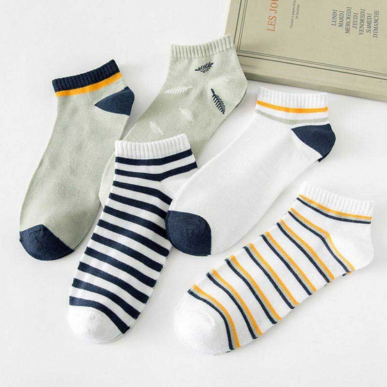 CC SOCK ถุงเท้าสีพื้น W8 แพ็ก 5 คู่