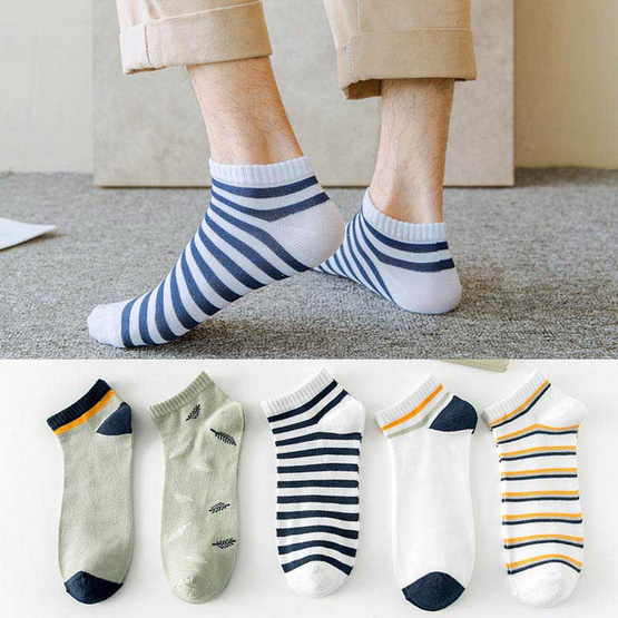 CC SOCK ถุงเท้าสีพื้น W8 แพ็ก 5 คู่