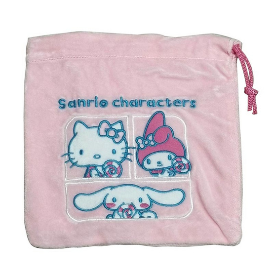 กระเป๋าผ้าหูรูด ลาย SANRIO