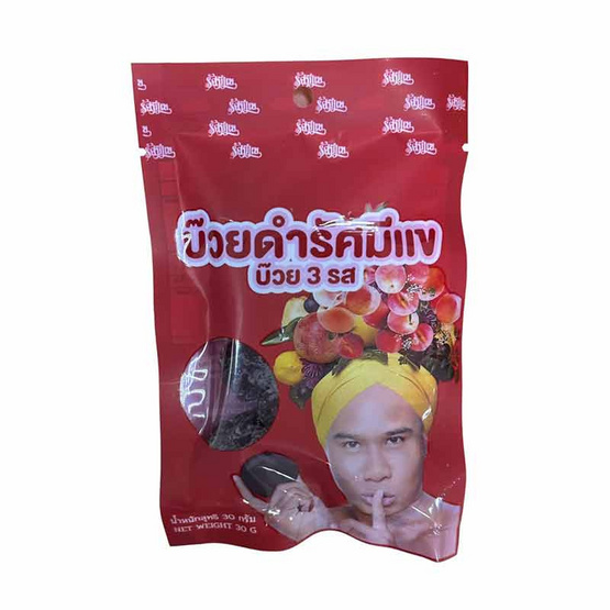 รัศมีแข บ๊วยดำ 3 รส 30 กรัม (แพ็ก 4 ชิ้น)