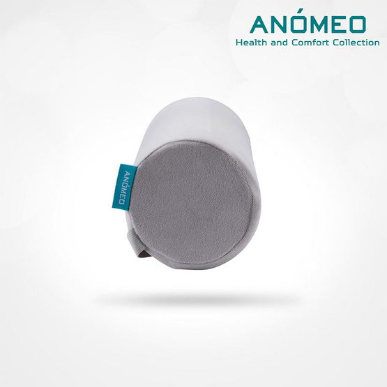 ANOMEO หมอนรองคอทรงกระบอก รุ่น small tube shape สีเทา