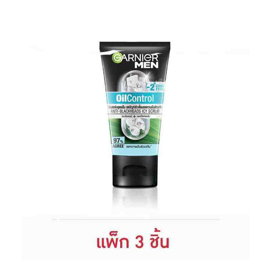 การ์นิเย่ เมน ออยล์คอนโทรล แอนตี้-แบล็คเฮด ไอซี่สครับ 50 มล. (แพ็ก 3 ชิ้น)