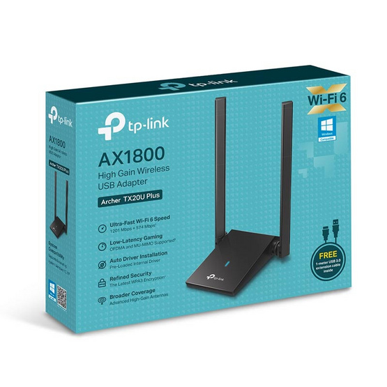 TP-Link อแดปเตอร์ USB Archer TX20U Plus