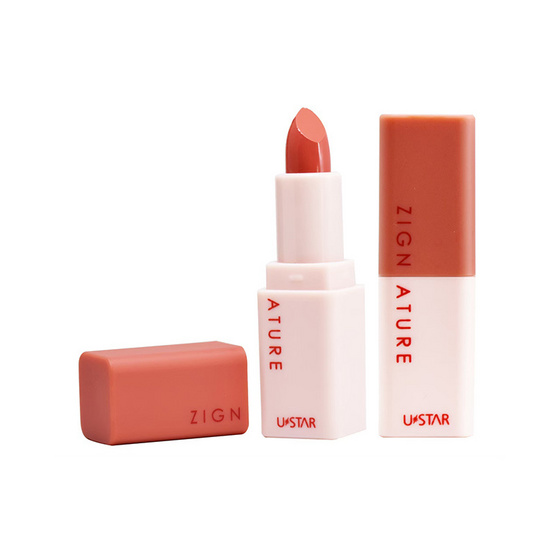 Ustar ลิปสติก Zignature Maxx Cover Duo Lip 1.5 กรัม (No.01 + 02)