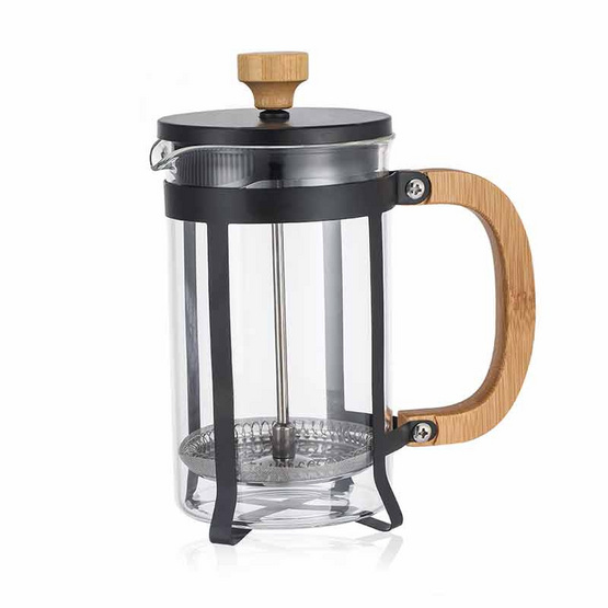 Vintage เครื่องชงกาแฟ French Press ด้ามไม้