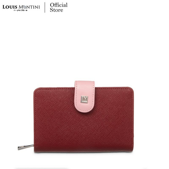 Louis Montini 'Evelyn Collection' กระเป๋าสตางค์ผู้หญิง พับสั้น หนังวัวซาเฟียโน่ WL50