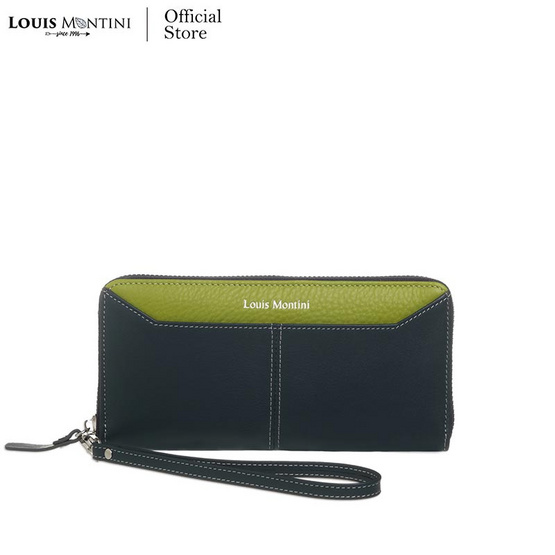 Louis Montini "The Path" กระเป๋าซิปรอบ Zip-around wallet กระเป๋าสตางค์ผู้หญิงหนังแท้ WL55