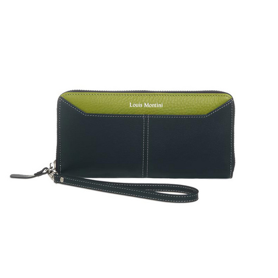 Louis Montini "The Path" กระเป๋าซิปรอบ Zip-around wallet กระเป๋าสตางค์ผู้หญิงหนังแท้ WL55