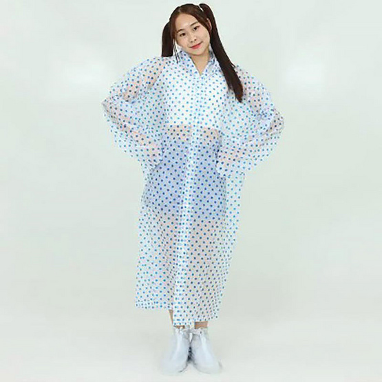 Rain coats ชุดกันฝนลายจุด Polka Dot Free Size