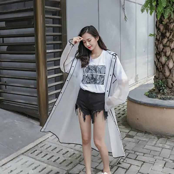 Rain coat Korean Style Strap Tube ชุดกันฝน เสื้อคลุมกันฝน Size 2XL