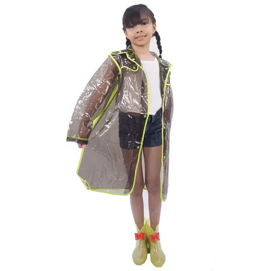 Rain Coat ชุดกันฝนเด็ก PVC Black-Light