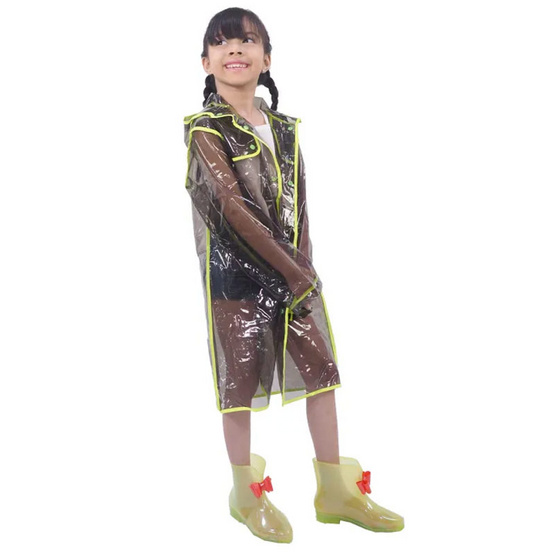 Rain Coat ชุดกันฝนเด็ก PVC Black-Light