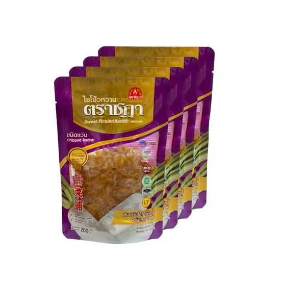 ชฎา OTOP ไชโป้วหวาน ชนิดแว่น ขนาด 200 กรัม (4 แพ็ก)