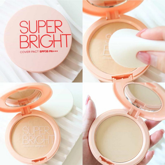 AR แป้งพัฟ Super Bright Cover Pact SPF35 PA+++ 12 กรัม No.Natural Tone