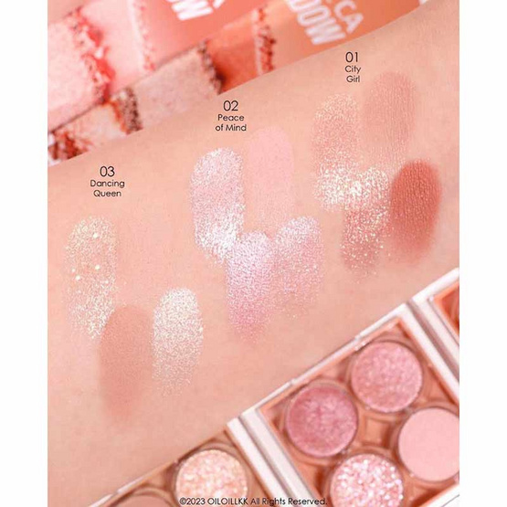 Merrezca พาเลทอายแชโดว์ Pro Eyeshadow Palette 0.7กรัมx3 + 0.6 กรัม