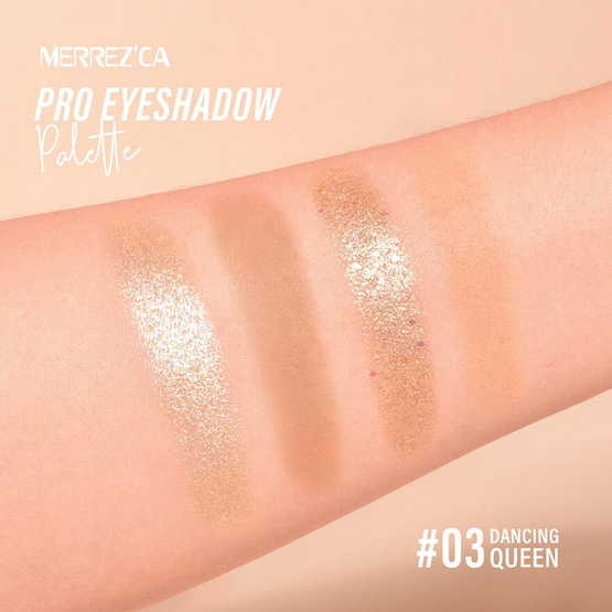 Merrezca พาเลทอายแชโดว์ Pro Eyeshadow Palette 0.7กรัมx3 + 0.6 กรัม