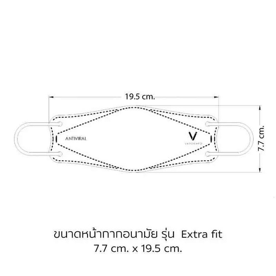 Varogard หน้ากากป้องกันฝุ่น Extra fit สีขาว