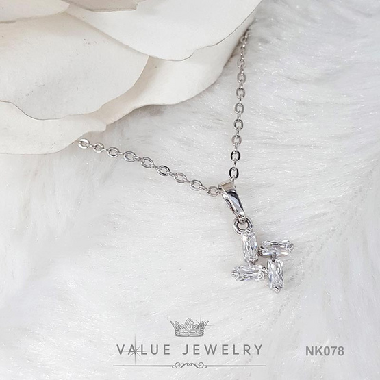 ValueJewelry สร้อยคอพร้อมจี้ ประดับคริสตัลแท้ ลายกังหัน ขนาดเล็ก เครื่องหมายนำโชค  NK078