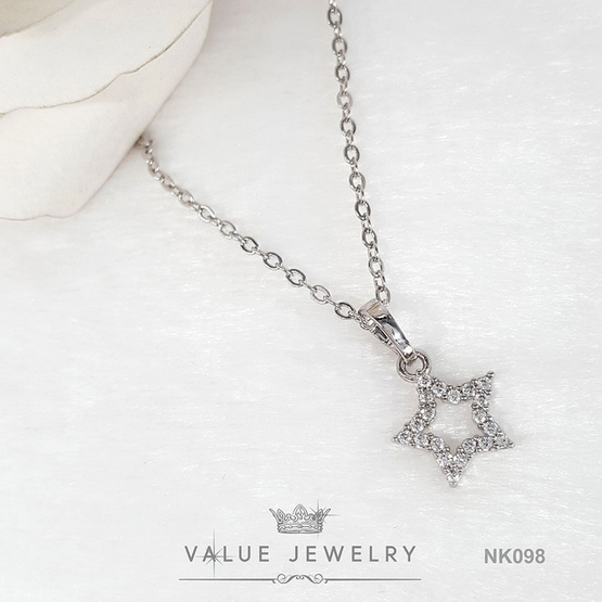 ValueJewelry สร้อยคอพร้อมจี้ ประดับคริสตัลละเอียด ลายดาว Star ขนาดเล็ก เครื่องประดับ สร้อย NK098