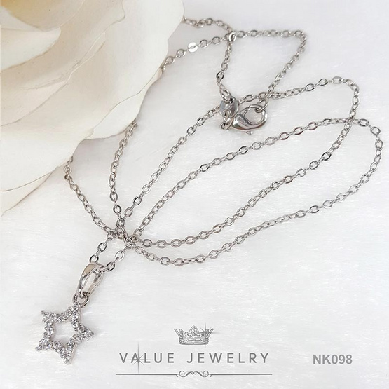 ValueJewelry สร้อยคอพร้อมจี้ ประดับคริสตัลละเอียด ลายดาว Star ขนาดเล็ก เครื่องประดับ สร้อย NK098