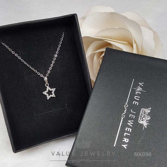 ValueJewelry สร้อยคอพร้อมจี้ ประดับคริสตัลละเอียด ลายดาว Star ขนาดเล็ก เครื่องประดับ สร้อย NK098