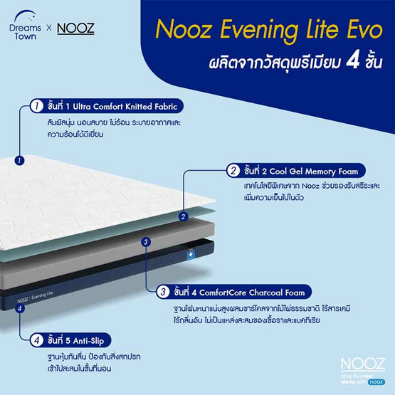 Nooz Evening Lite Evo ความหนา 4 นิ้ว