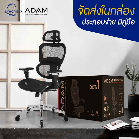 เก้าอี้สุขภาพ ADAM DOT.1 THE 3D ERGO CHAIR Black Onyx