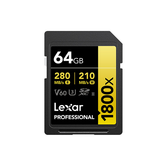 Lexar เมมโมรี่การ์ด Professional 1800x SDXC UHS-II U3 V60 64 GB