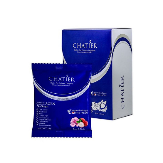 CHATIER มัลติ - โปร คอลลาเจน ไตรเปปไทด์ บรรจุ 7 ซอง (15 กรัม/ซอง)