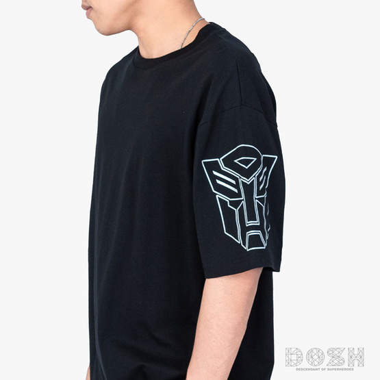 DOSH OVERSIZED SHORT SLEEVE T-SHIRTS เสื้อยืดโอเวอร์ไซส์ DTMT5059-BL