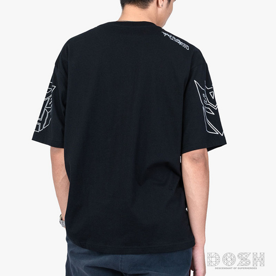 DOSH OVERSIZED SHORT SLEEVE T-SHIRTS เสื้อยืดโอเวอร์ไซส์ DTMT5059-BL