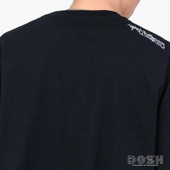 DOSH OVERSIZED SHORT SLEEVE T-SHIRTS เสื้อยืดโอเวอร์ไซส์ DTMT5059-BL