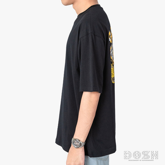 DOSH OVERSIZED SHORT SLEEVE T-SHIRTS เสื้อยืดโอเวอร์ไซส์ DTMT5060-BL