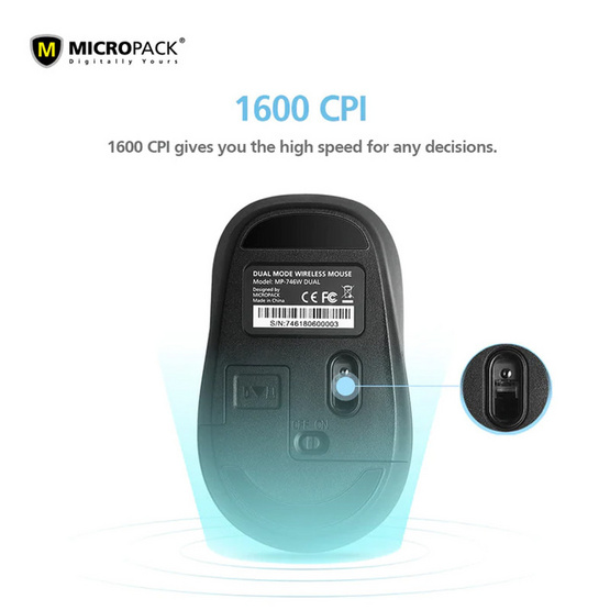 Micropack เม้าส์ไร้สาย รุ่น MP-746W