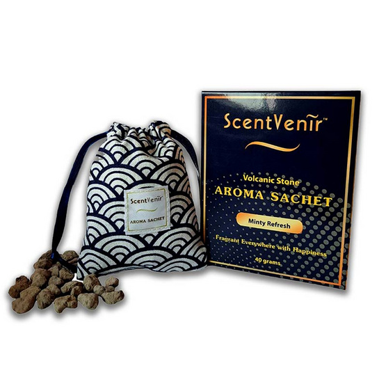 ScentVenir ถุงหอมอโรม่า ปรับอากาศ กลิ่น Minty Refreshจาก "หินภูเขาไฟ"