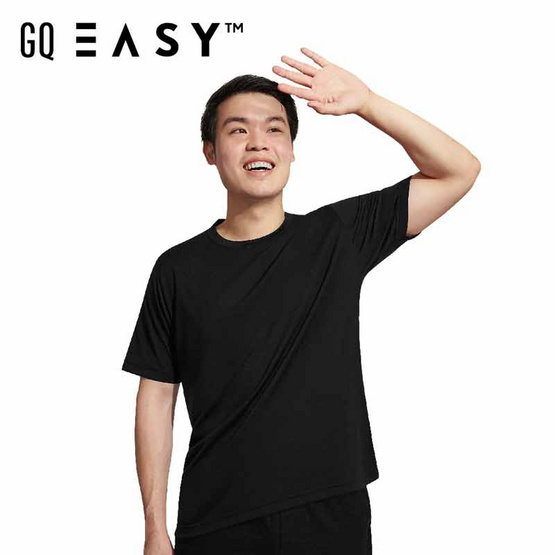 GQ Easy เสื้อยืด กัน UV สีดำ